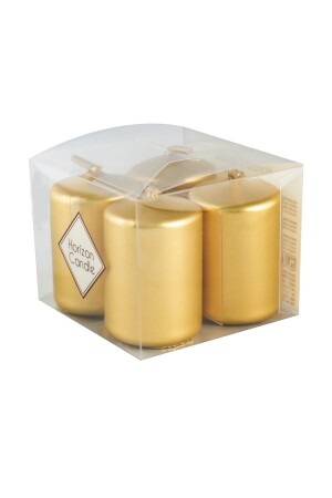 شمعة من قنبلة MNZ - غير رائحة - معدنية - مجموعة من 4 - 3-5*5 سم - Horizon Mum