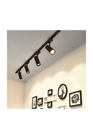 القياس الأسود من MNZ و ضوء النهار 4 قطع 360 درجة تحويل مصباح ريل LED 1 متر ريل مصباح يدي - Ledim