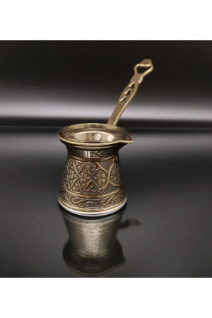 وعاء قهوة من الحديد النقي مع نمط MNZ لـ 4 أشخاص - متوافق مع الموقد المغناطيسي 8696961923000 - ayvalı metal