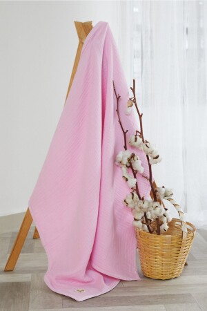 MNZ- العضوية القطن 4 طبقة مسلين غطاء الطفل - حلوى وردي اللون ADM421003 - arbababy