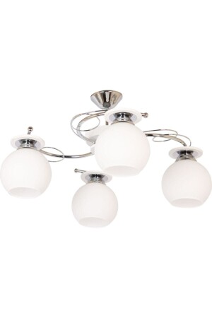 MNZ-إضاءة الزجاج الديكورية الحديثة الزجاج الأبيض السينة 4-قطع الشنارة AE0024557 - AVİZEVİ