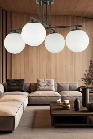 MNZ-مالي 4 قطع شمعة سوداء مع زجاج أبيض غرفة نوم صغار حديثة المطبخ غرفة نوم غرفة المعيشة الاحترافية شمعة - Apliqa