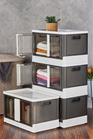 غرف منظمة متعددة الأغراض المحمولة المتكاملة MNZ مع غطاء 4 قطع - Arbu Home