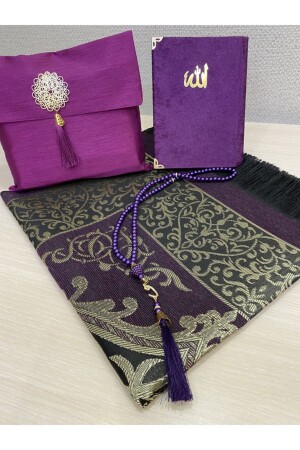 MNZ-الفرتقالي فاخرة 4 قطع هدية المقدمة صلاة السجادة مع حقيبة السلب - Ayhanhome