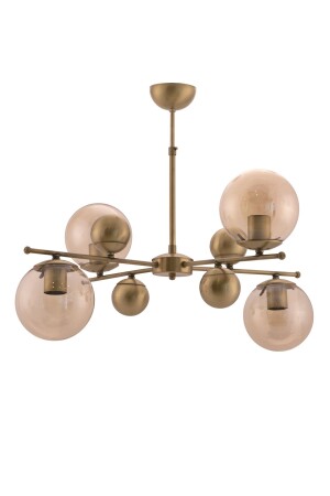 MNZ-سوارة 4 قطعة كرة عسل زجاجي العصا القديمة (النحاس) مصباح معلق Çakır شمعة TYC05NEBDN168958 - Çakır Aydınlatma