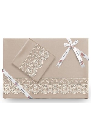 MNZ- الفرنسي كور الدلائل الواحدة غطاء السترة مجموعة 4 قطعة كابوشينو CD445326 - Çeyiz Diyarı