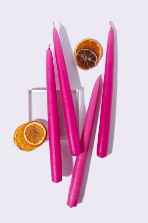 مجموعة MNZ من 4 شموع شمعة فوكسيا - Gizemli Home