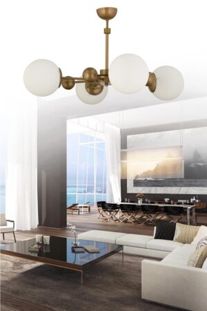 MNZ-نوروبي 4 قطع قديمة القياس الأبيض القشرة الزجاجية القشرة - İstanbul Avize