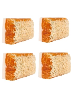 MNZ-مصنوعة يدويا من ألياف الخبز الحمار الحليب العسل الصابون 4 قطع مع العسل - Doğal