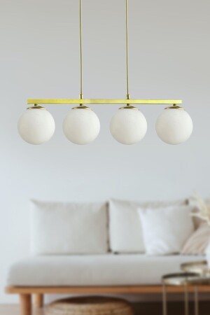 كأس من الزجاج الأبيض من قصر MNZ تصميم عصري طاولة الطعام أعلى - غرفة المعيشة 4 قطع شمعة LA12000030 - Fer Avize