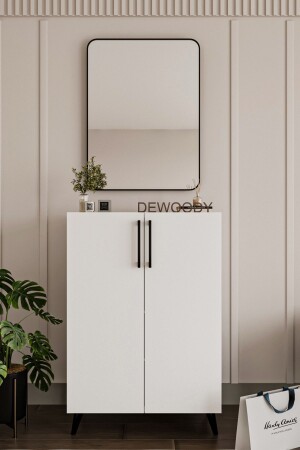 خزانة متعددة الأغراض MNZ مع 4 أقسام رف الأحذية - Liyano