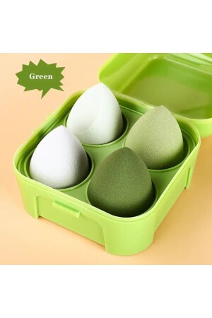 MNZ-بلاستيكية مربع ملونة تجميل الإسفنج مجموعة من 4 - Cosmetichane