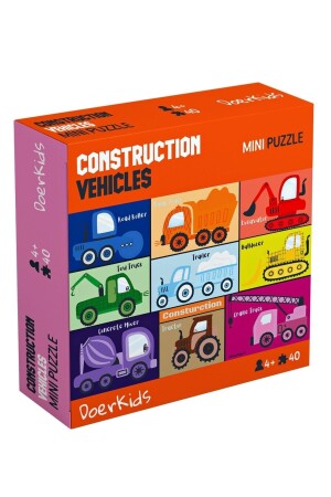 مركبات بناء MNZ - آلات بناء لغز صغير 40 قطعة عمر 4 - Doerkids