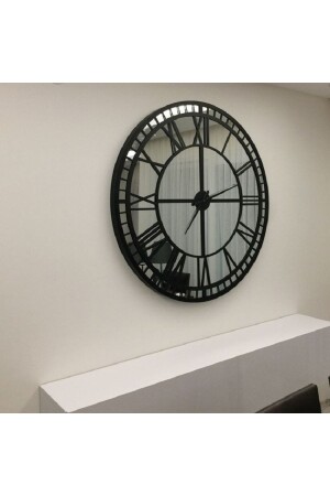 ساعة جدارية مزخرفة من MNZ مع مرآة حقيقية (40 سم) L1 - harika crown