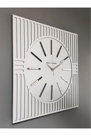 ساعة جدارية ديكورية من الخشب من MNZ مع أرقام المرآة 40 سم PA1 - harika crown