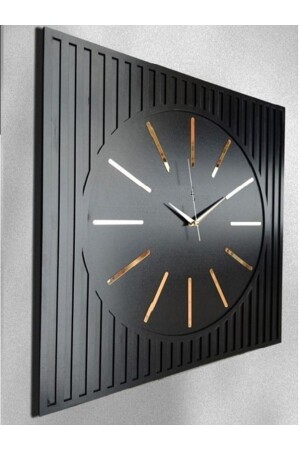 ساعة جدارية ديكورية من الخشب من MNZ مع أرقام المرآة 40 سم PA3 - harika crown