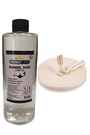 زيت مصباح MNZ الشفافية غير الرائحة غير المدخن مصباح الغاز الداخلي الوقود 400 مل + 2 متر Wick 00250 - POINT CARE