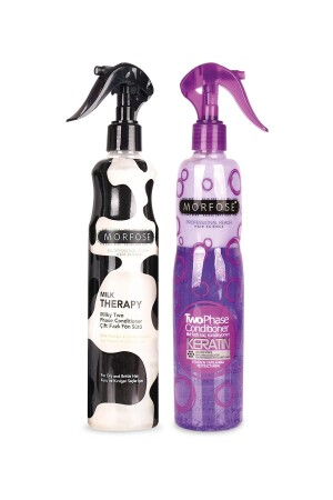 MNZ- مرحلة مزدوجة تنفخ ماء جاف كيراتين 400 مل حليب العلاج مرحلة مزدوجة تنفخ حليب جاف 400 مل - Morfose