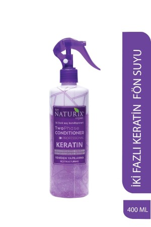 MNZ- مرحلة اثنتين كيراتين رعاية الشعر تنفخ الماء الجاف 400 مل - Naturix