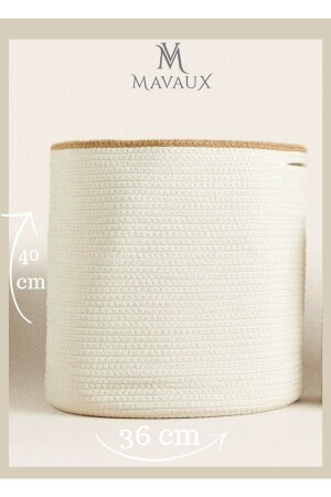 MNZ-متعددة الأغراض، 40-36 الحجم الكبير، المقبض الجانبي، السلة، اليوت، الويكر، السلة المنسوجة، المنظمات - MaVaux