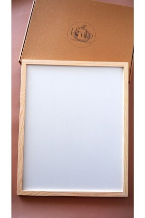 إطار من الخشب من MNZ الأبعاد الداخلية 40x50 سم إطار منخفضة الأسود والأبيض وإطار من الخشب - Hiruko Tasarım Atölyesi