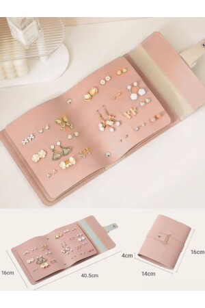 مجوهرات MNZ- حلقة المجوهرات الأقراط الأذن حقيبة تخزين الحجم السفر قدرة على 42 قطعة الأقراط والأقراط السد - Vip Case