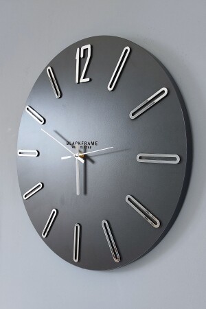 MNZ-- النمط الحديث الجديد - الأنتراكيت الرمادي والفضائي - 45 سم ساعة الجدار 012023NMAGU - Blackframe