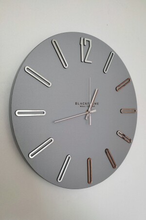 MNZ-- النمط الحديث الجديد - الرمادي - 45 سم ساعة الجدار 012023NMAGU - Blackframe