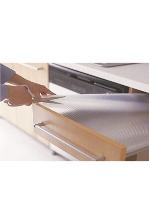 MNZ-شفافية مضادة للنزلق خزانة رف و غطاء الجرف 45 سم × 10 متر - Sermat