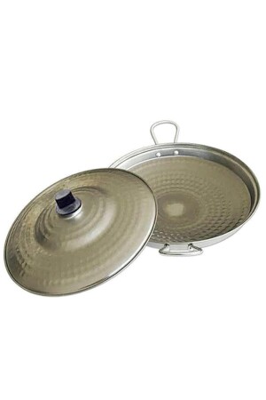 غطاء من ورقة MNZ مع غطاء، غطاء من الصلب الكروم 45 سم 43u079 - ÜZÜM ÇELİK