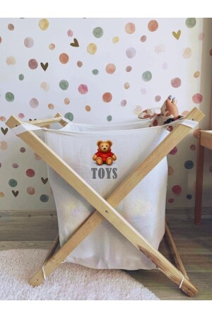 ألعاب من الخشب من طراز MNZ طباعة سلة لعبة قابلة للطي غسيل الألعاب منظمة لعبة خزانة الألعاب 4544512 - LİONSE