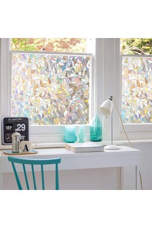 فوليد الزجاج المثالي MNZ - فيلم نافذة قوس قزح ثلاثي الأبعاد - 46x50 سم - Bukashops