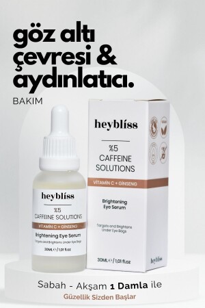 MNZ- غثيان، إغاثة الكدمات والإضاءة تحت مصل العين (5% محلولات الكافيين + فيتامين سي + جينسنغ) 30ml 868430858 - Heybliss