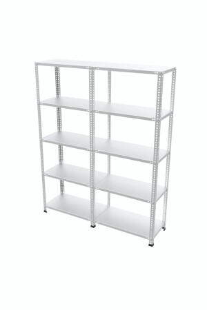 رف من الفولاذ من نوع MNZ 5 طبقة مزدوجة 43x120x200 سم رف من الفولاذ المقاوم للزخم 5KDGCR4360 - Genel Markalar