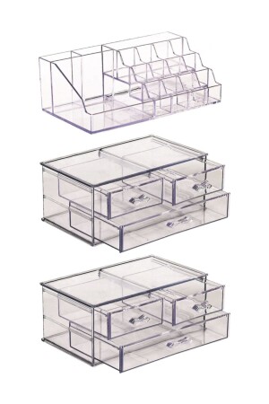 منظمة التجميل من طراز MNZ مجموعة 5 طبقات 6 سحبات منظمة أكريليك - Plastart
