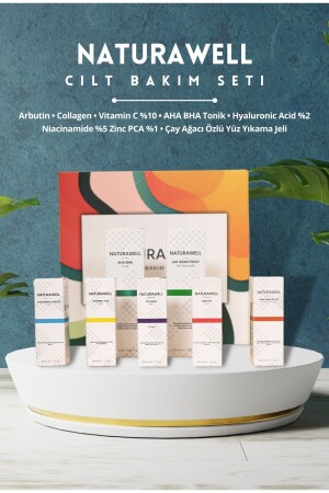 مجموعة من الخدمات المخصصة لترعية الجلد من نوع MNZ 5 سيروم + Aha Bha Tonic + مستخلص شجرة الشاي غسل الوجه غليط 8684172600149 - Naturawell