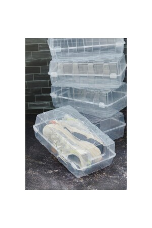 صندوق تخزين الأحذية للرجال من MNZ - صندوق تنظيم حاويات الأحذية الشفافة 5 أجهزة - Biedda