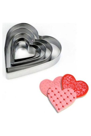 كعك MNZ-كوكي و كعك العفن معدني فولاذي مع 5 قلب مجموعة ESBES-26 - Global Es