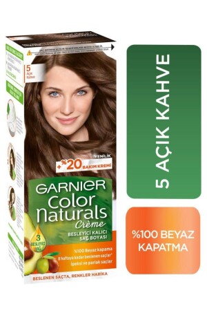 ملون MNZ طبيعي لون شعر 5 بني خفيف - Garnier