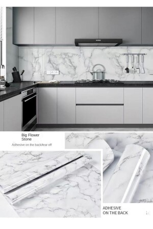 طلاء مطبخ من طراز من المرمار من طراز MNZ غطاء المكتب المرفق لفول 5 مترات - Horasan Ticaret