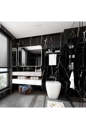 MNZ-المربر مصطلحات ورقة سوداء مغطاة 5 أمتار المكتب المكتب المطبخ ورق المطبخ MS60x500 - PRESTİJ FOLYO