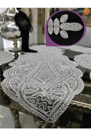 MNZ-العثماني 5 قطعة فاخرة ركن غرفة المعيشة طاولة طاولة القهوة غطاء طاولة فرنسية ليزن دودي طاولة الفضة - Neubella Home