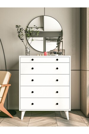 ملابس MNZ-ملبسة بيضاء لامعة 5 مقعدات ملابس الريف الملبسة المظلة الخشبية SFNYR-01 - MONTENERO