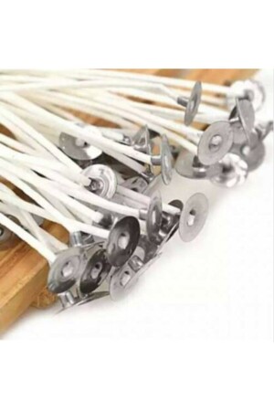 مكنسة من الشموع من نوع MNZ مع مكنسة المبارافين المعدة 50 قطعة حزمة 12 سم (مواد صنع الشموع) - Armonihouse