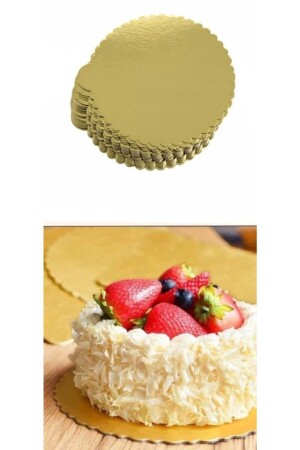 مكنسة كعك من طراز MNZ 50 قطعة ذهب 20 سم HYL04 - Hayal Aksesuar