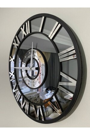 ساعة جدارية مزخرفة من MNZ مع مرآة حقيقية (50 سم) BGFADF - harika crown