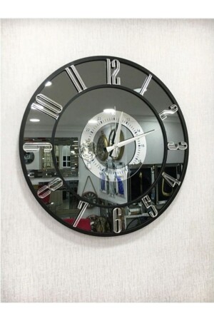 ساعة جدارية مزخرفة من MNZ مع مرآة حقيقية (50 سم) - Harika Crown