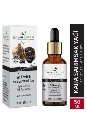 زيت الثوم الأسود MNZ مع الكيراتين النقي 50 مل زيت الثوم الأسود مع الكيراتين النقي - İntense Natural