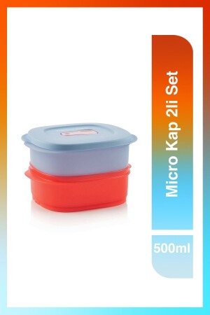 حاوية حرارة الموقد الميكروويف من طراز MNZ 500 مل 2 قطع micro500 - Tupperware