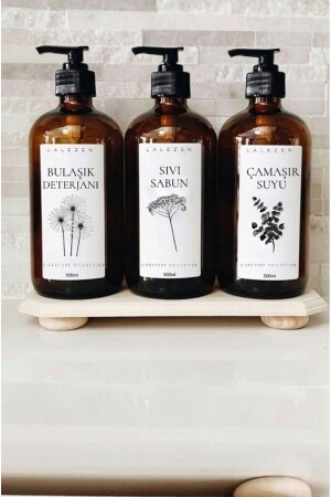 MNZ-سائل الصابون غسل الأطباق مضاد للابيض مع علامة زجاجة البلاستيكية من الأنبرا 500 مل - Lalezen Home